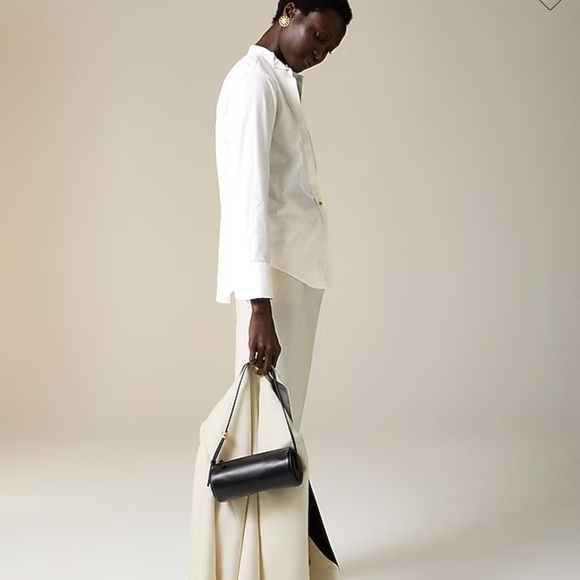 NEW J. CREW Women's Garçon tuxedo button-up shirt in White Cotton Size 14 - Picture 2 of 9